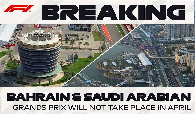 La F1 suspende las carreras de Bahréin y Arabia Saudí