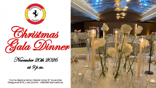 Christmas Gala Dinner - November 20th 2026